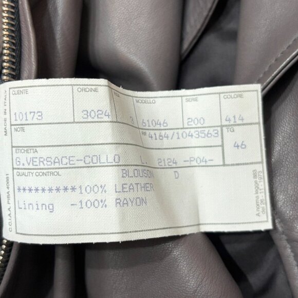 CRAZY COOL, SUPER RARE, NEW GIANNI VERSACE GRAY LEATHER PANT / JACKET SET 46 - Picture 11 of 16